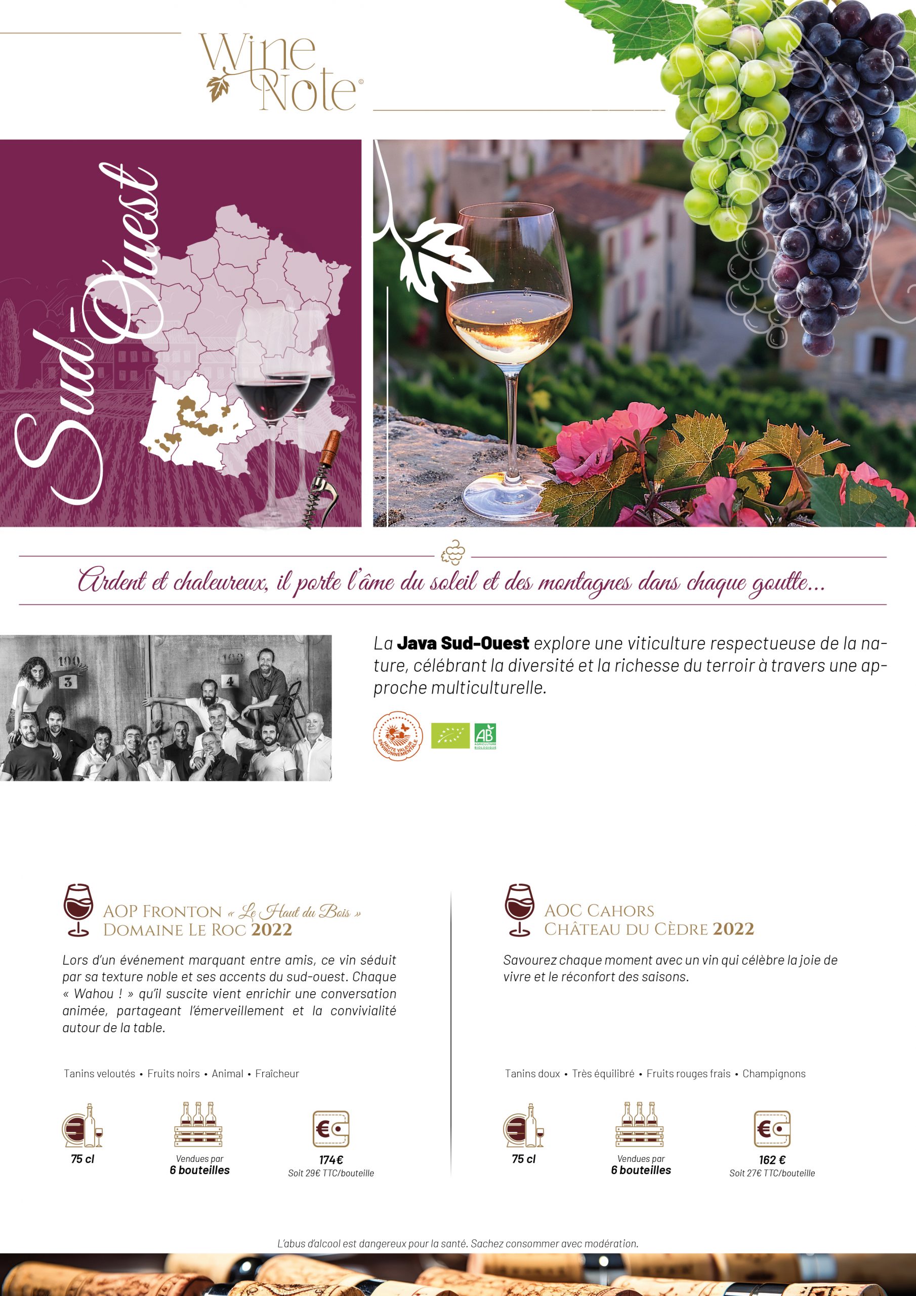 Sélection de vins du Sud-Ouest