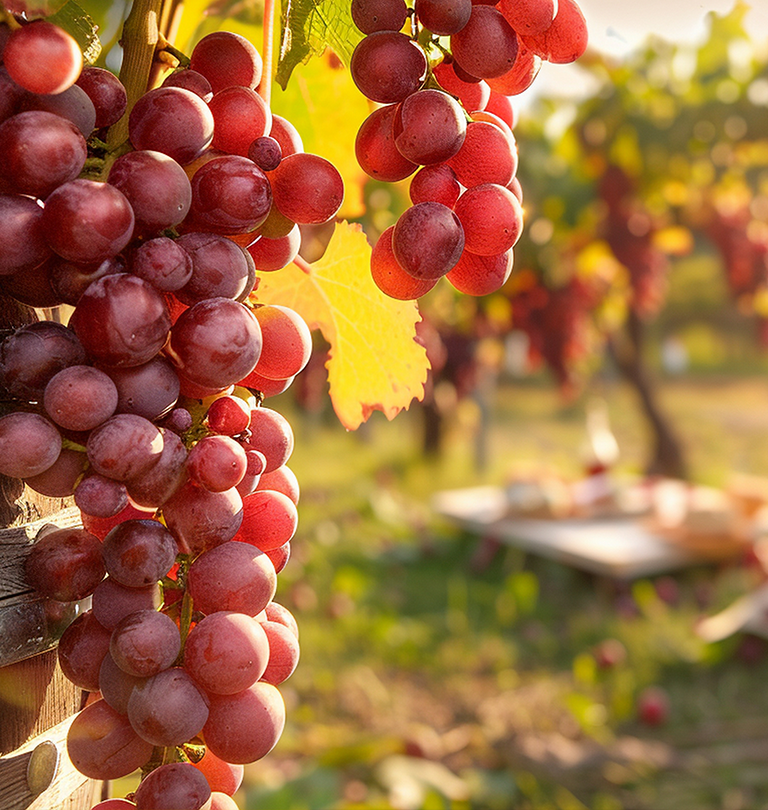 Grappe de raisin dans le vignoble